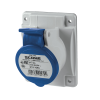 BASE EMPOTRABLE 16A 2P+T 6h 200-250V 50Hz 60Hz 70X87MM Bornes con tornillo