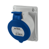 BASE EMPOTRABLE AZUL 32A 2 P+T6h 200-250V 50Hz 60Hz 84X106MM Bornes con tornillo