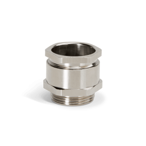 Prensa hexagonal metrica  laton niquelado. M63x1,5m para cable 40-51mm