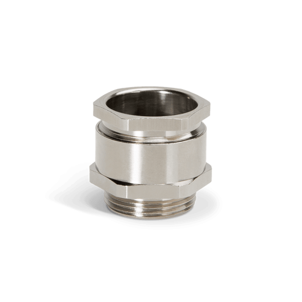 Prensa hexagonal metrica  laton niquelado. M63x1,5m para cable 40-51mm