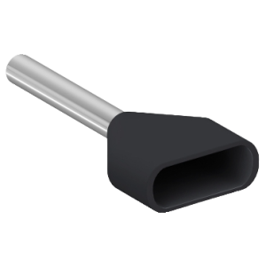 TERMINAL DOBLE 2X 1,5 MM2 NEGRO  UNI. SCHNEIDER