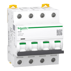 Interruptor termomagnético Acti9 iC60N 4P 25A curva C SCHNEIDER