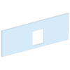 Placa frontal, PrismaSeT P, para NSX/CVS250, fijo horizontal, palanca/mango giratorio, 4 M, An 600 SCHNEIDER