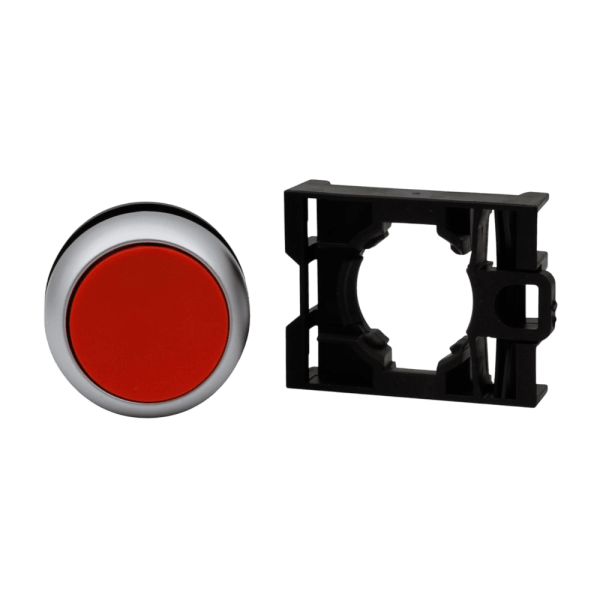 PULSADOR RASANTE ROJO CON CONT. AUX MOELLER