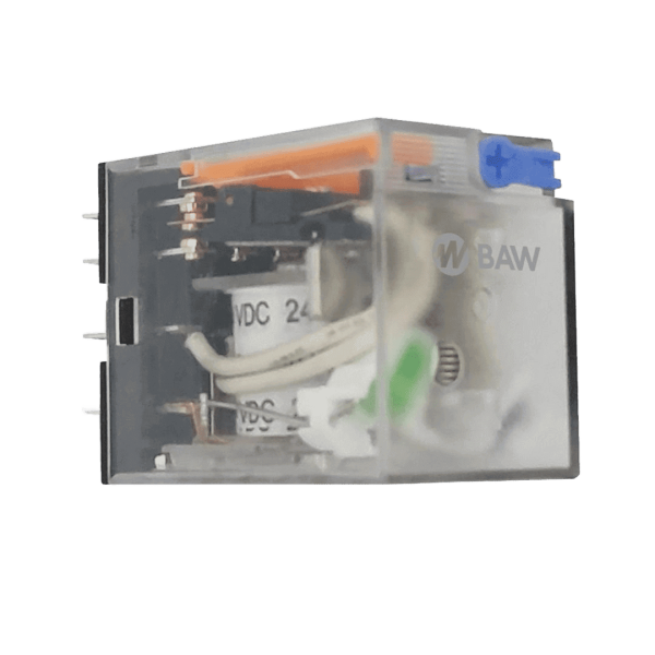 Relé extraíble 4 CO. 5A. I/O manual y LED. Bob. 24Vcc.