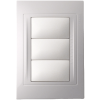 Frente 3 módulos para caja 10×5 Base Blanco SCHNEIDER
