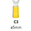 TERMINAL OJAL PREAISLADO AMARILLO C3 ANILLO 5MM GABEXEL