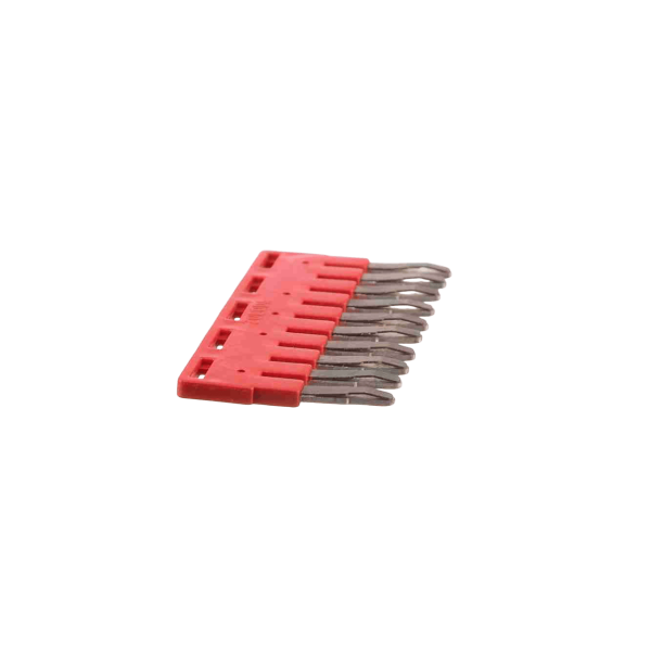 PUENTE DE 10 ELEMENTOS P/ BORNE DE PASO A RESORTE 2,5MM ROJO ZOLODA